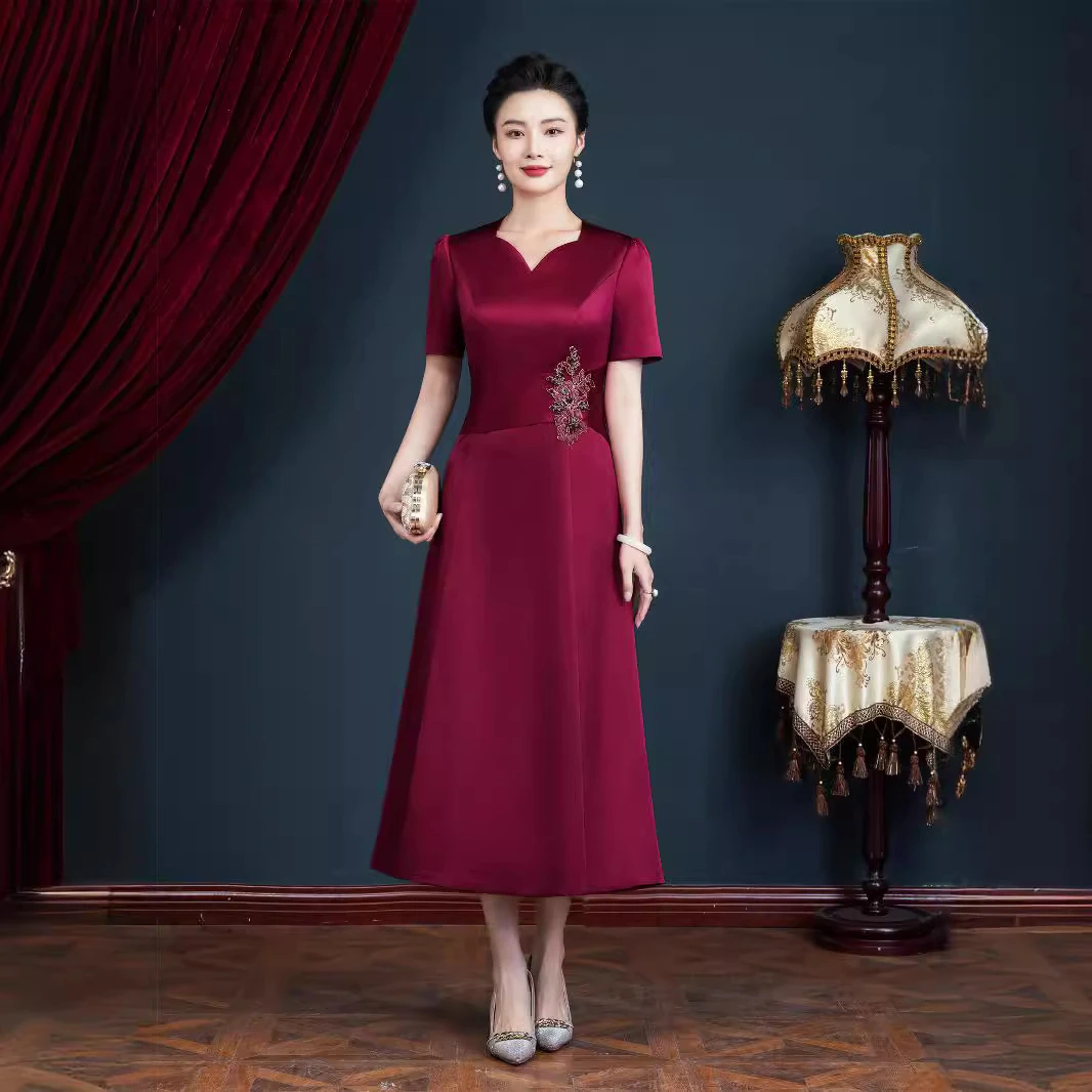 春夏改良复古新国风旗袍修身年轻民国风国潮连衣裙晚礼服日常可穿