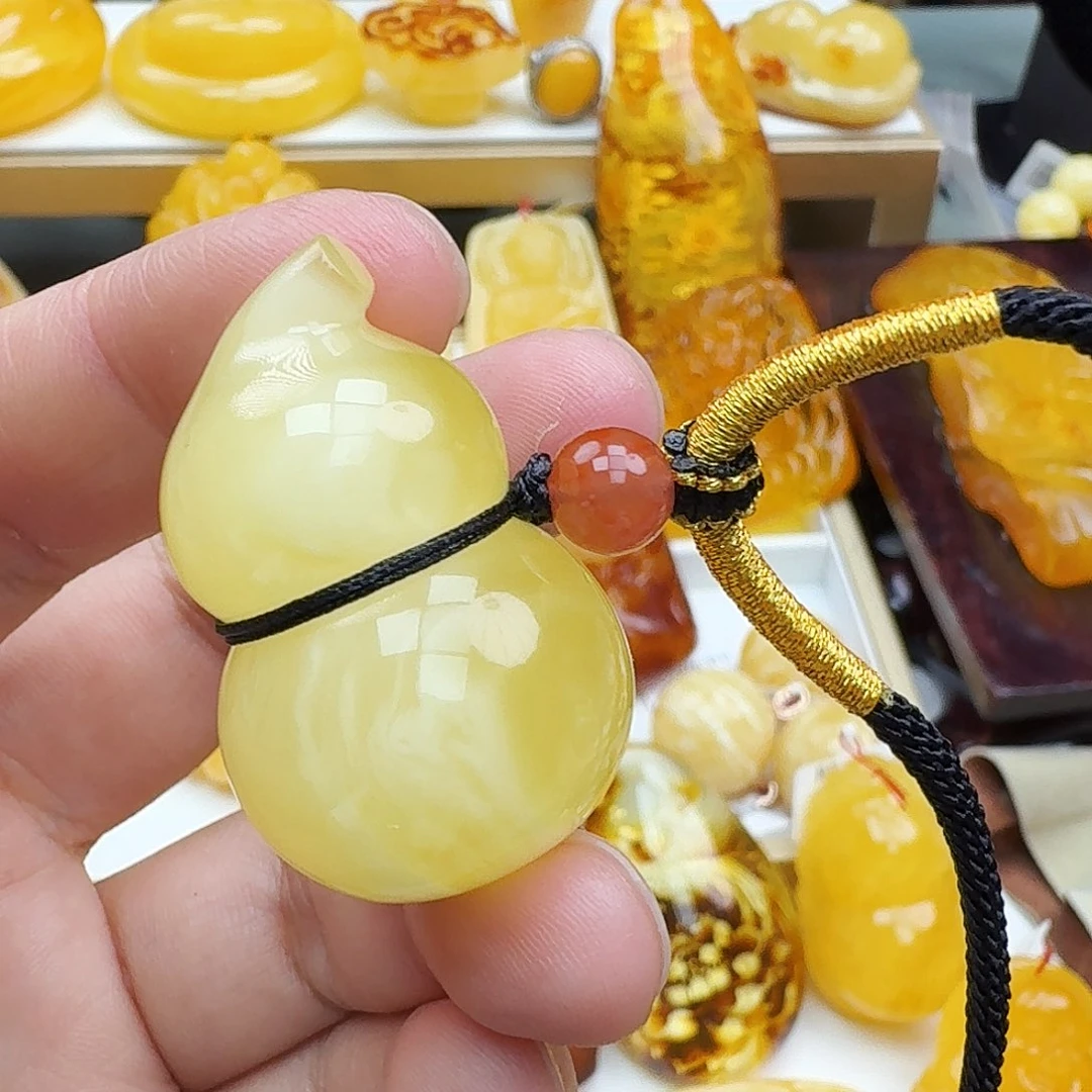 此***销蜜蜡未镶嵌项链天然保真假一赔十2