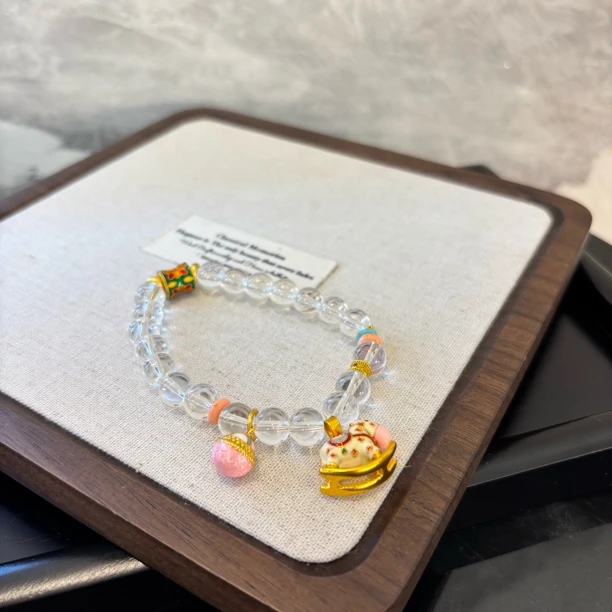 铜合金仿水晶手链 木马透明zz手链SL1867