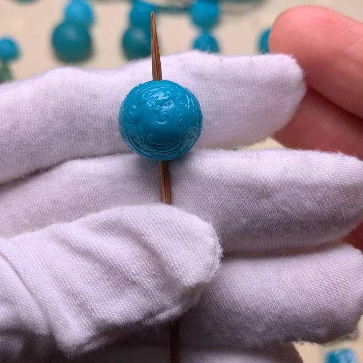 绿松石龙凤呈祥13.8未镶嵌