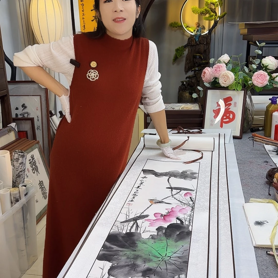 书法伊人阳亮花鸟四条屏