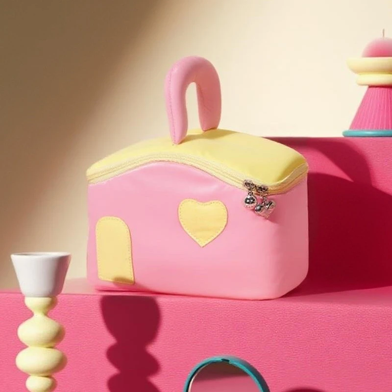 新型涤纶小屋化妆包大容量多功能收纳包小房子伴手礼包包