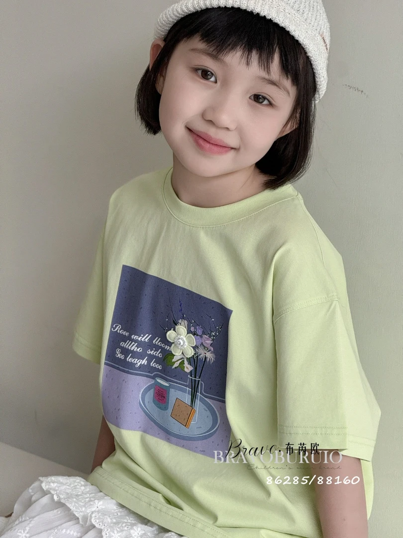 86285女童夏季短袖T恤