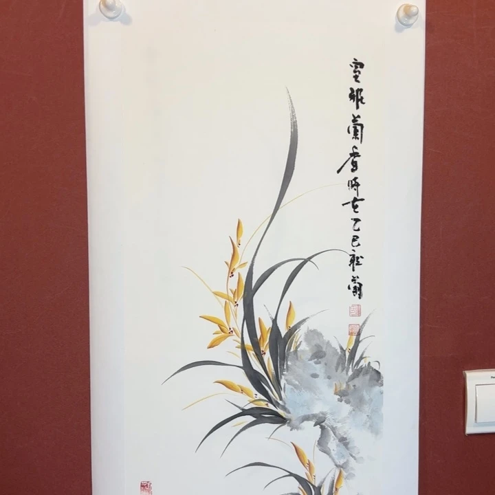 国画听兰老师花鸟