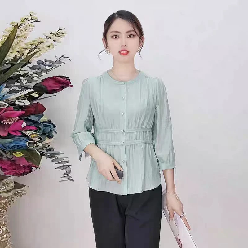 S 5235春款时尚洋气短款百搭户外薄款女士长袖小衫