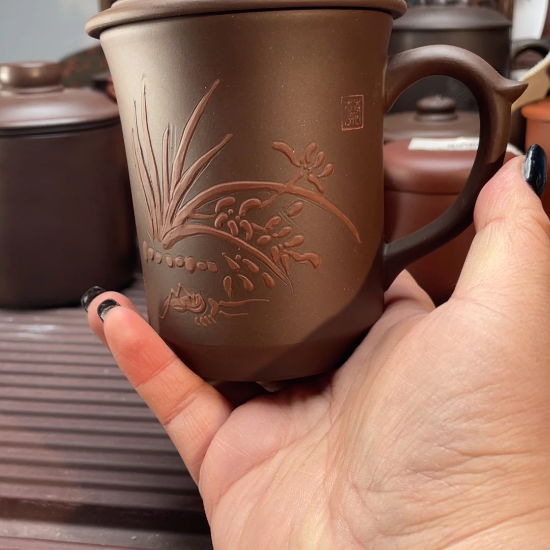 紫砂茶杯飞***豆宜兴紫砂杯