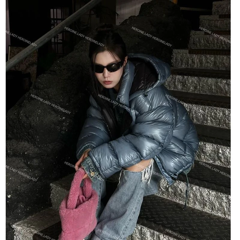 慈慈【潮人舒适区】时髦精Bi败羽绒百搭宽松纯色短款高品质羽绒服