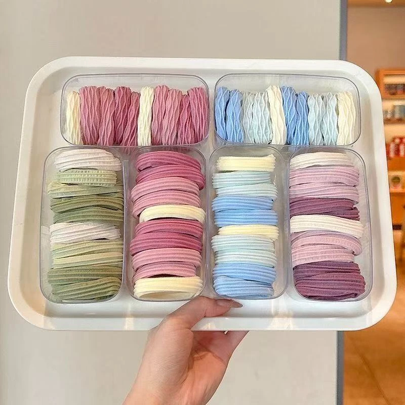 夏季氛围多巴胺发绳高弹力发圈发饰简约成人百搭耐用头绳ins风