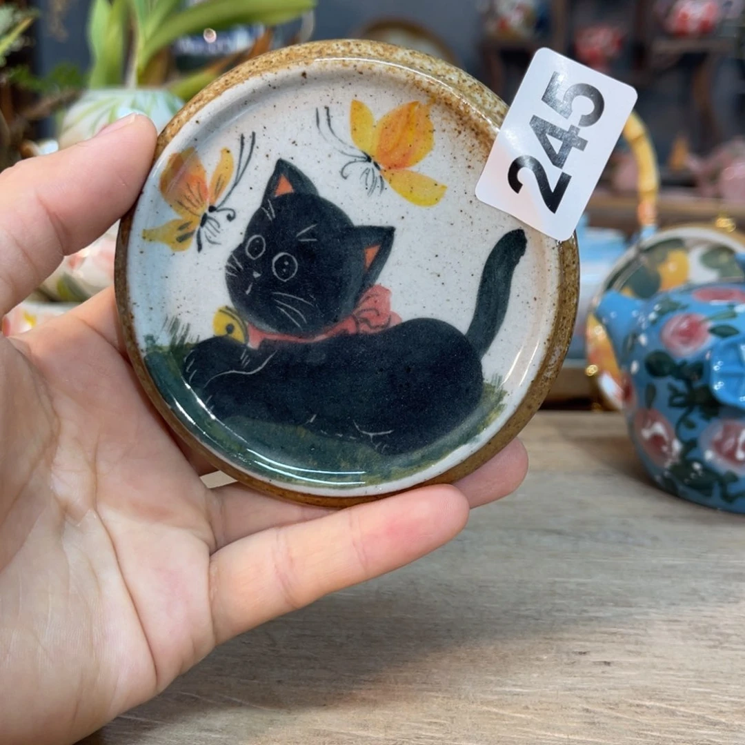 壶素浅陶瓷手工手绘