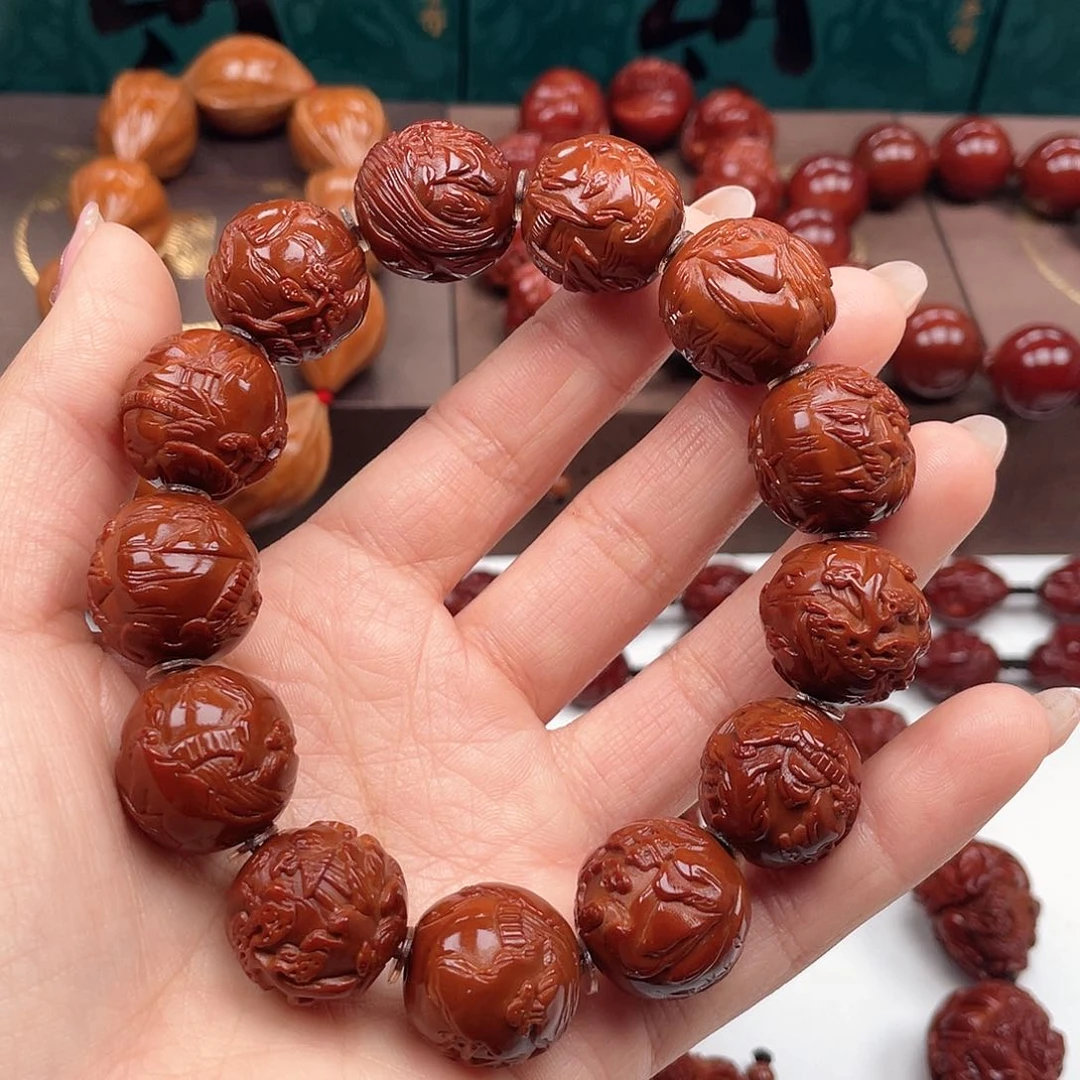 橄榄核手串李*山水手串