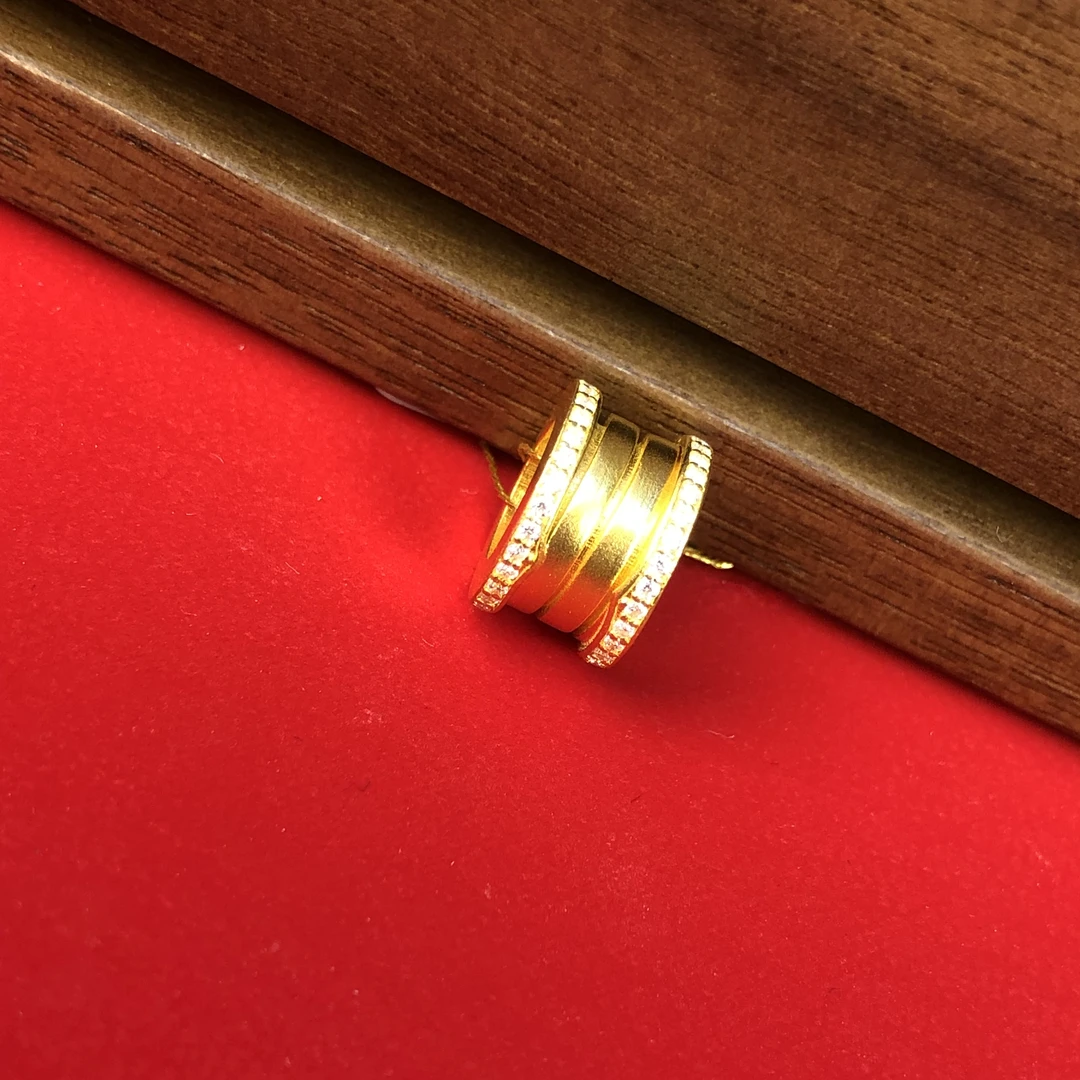 黄金999足金圆桶小蛮腰锁骨项链吊坠定制