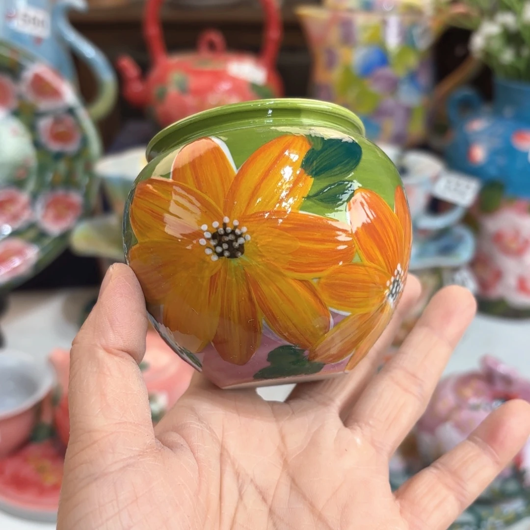 景德镇手绘高温釉下彩陶瓷茶具