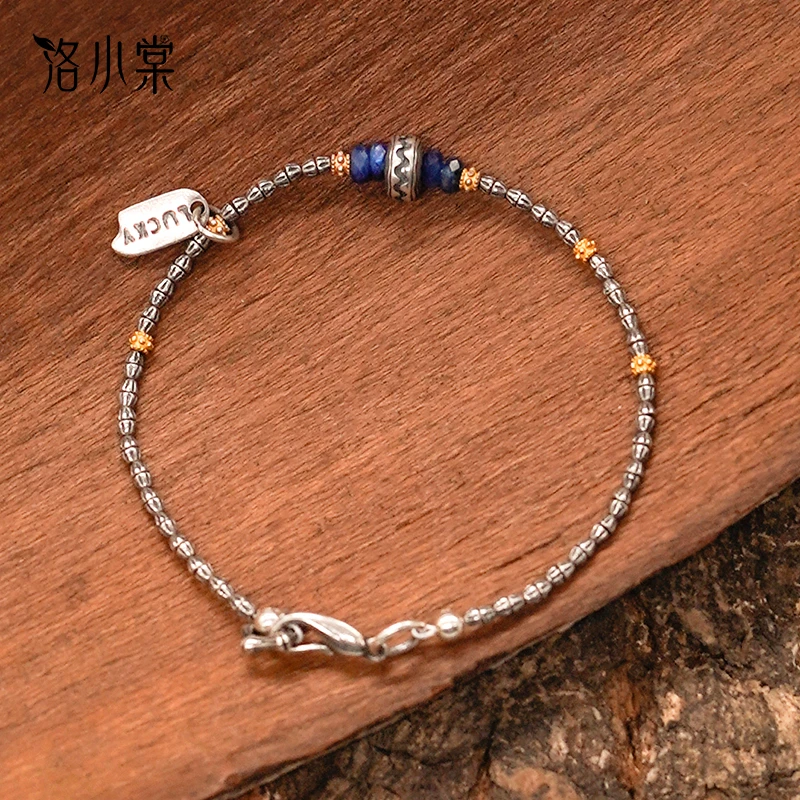 925银手链 洛小棠【殊幸】原创小众复古百搭设计s925银手工手链