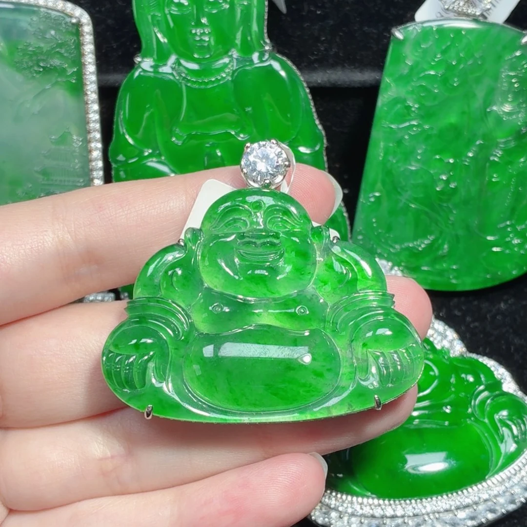 翡翠未镶嵌颈饰天然A货翡翠