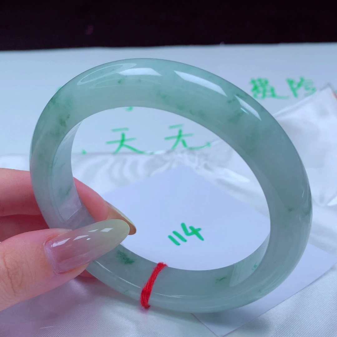 未镶嵌手镯翡翠天然缅甸翡翠A货手镯 114号