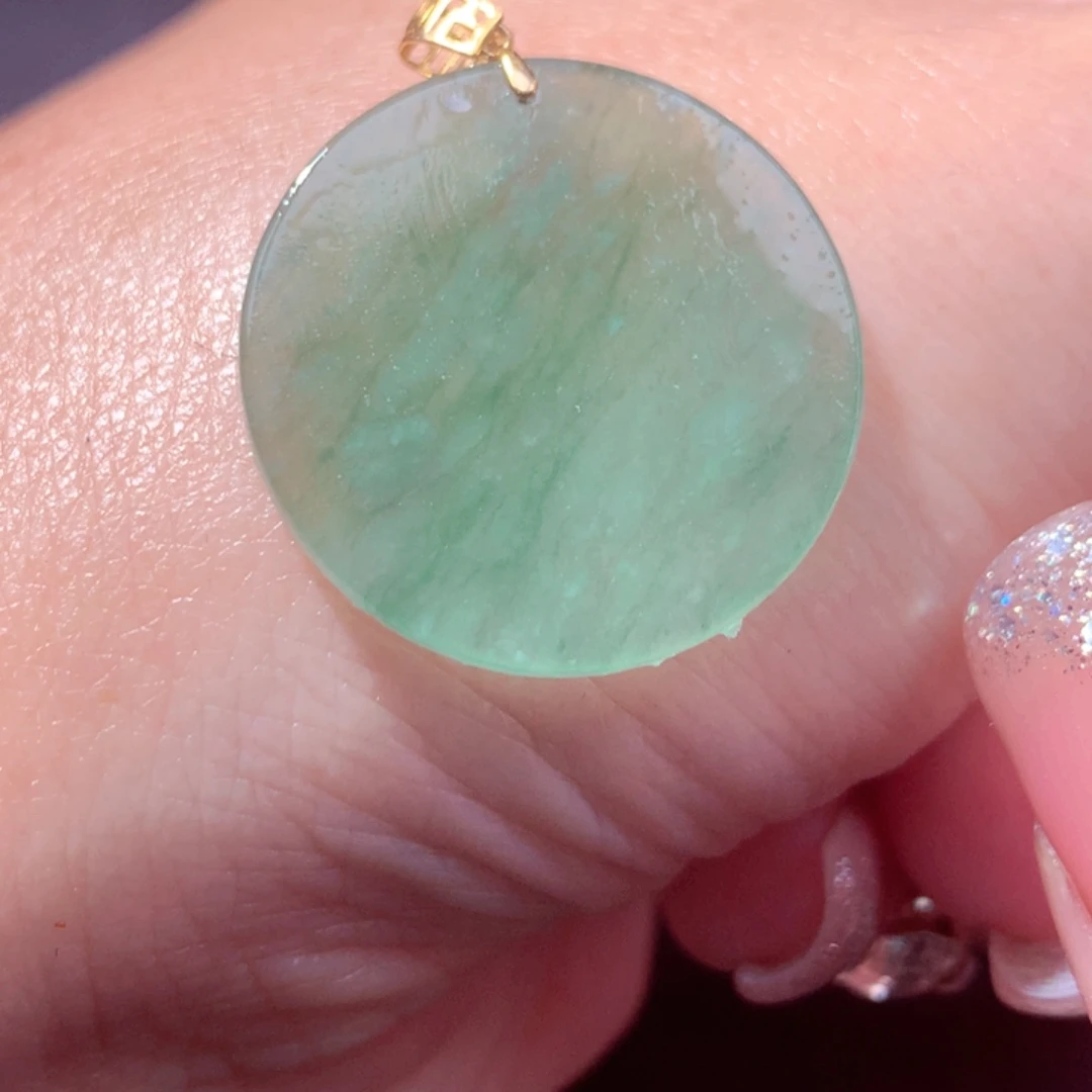 定制翡翠18K金镶嵌翡翠