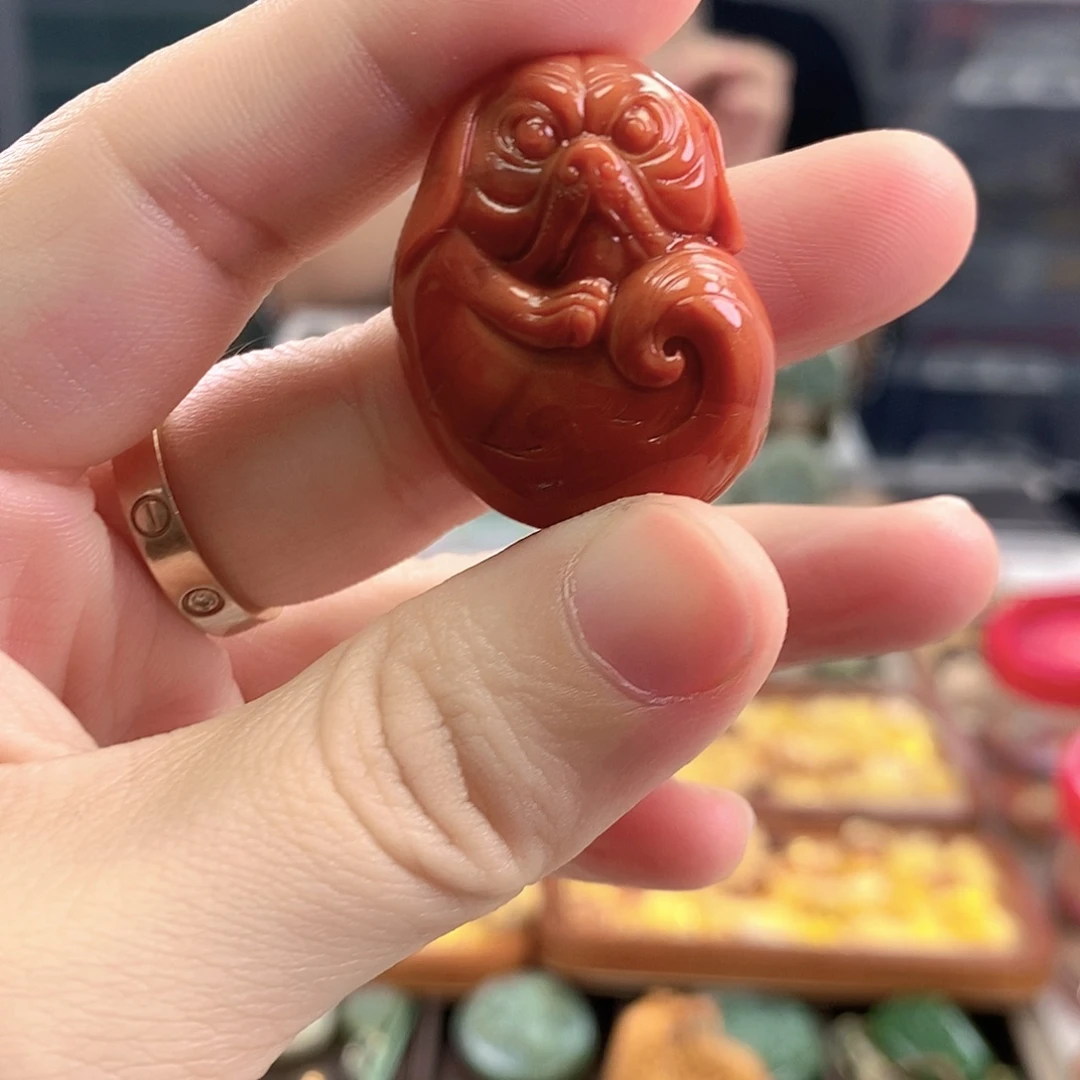 南红玛瑙合金颈饰