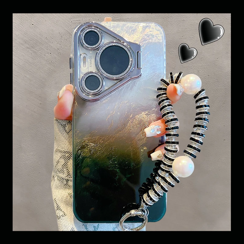 适用华为pura70pro+手机壳mate70pro高级感渐变晕染水墨画mate60p