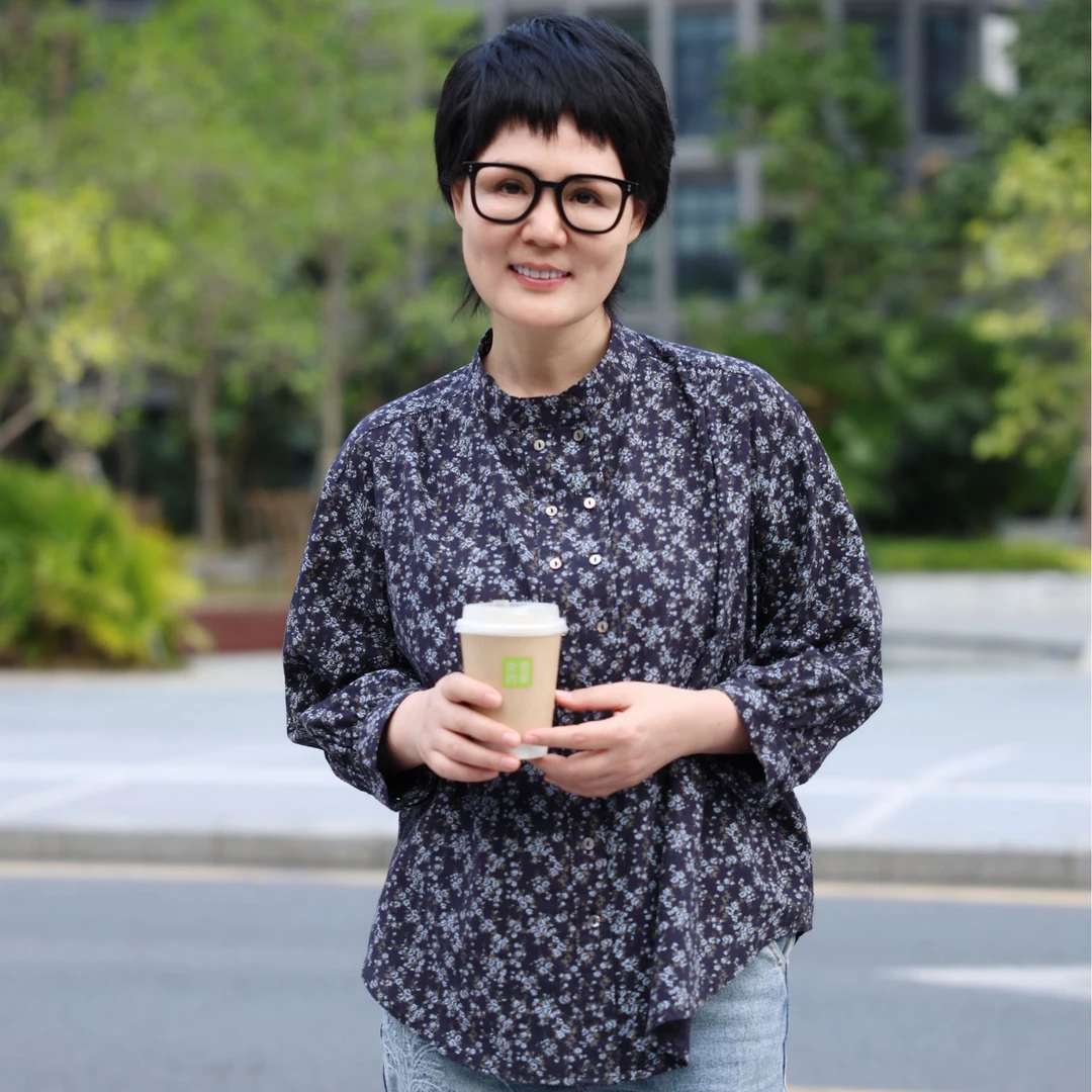 【子溪说衣】【墨影】圆领小碎花七分袖衬衫DGPP-cs1020