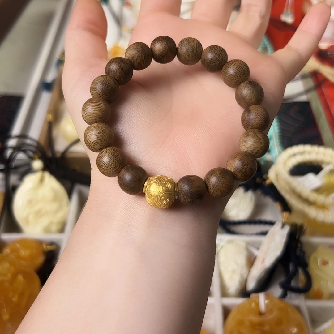 沉香木手串圆珠手串