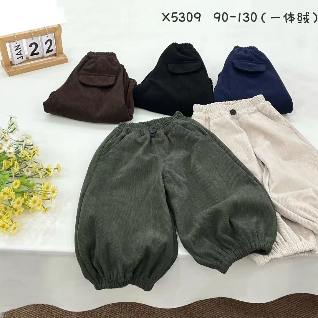 超细灯芯绒/复古有高级的秋冬王者百搭神裤男女宝宝森系穿搭