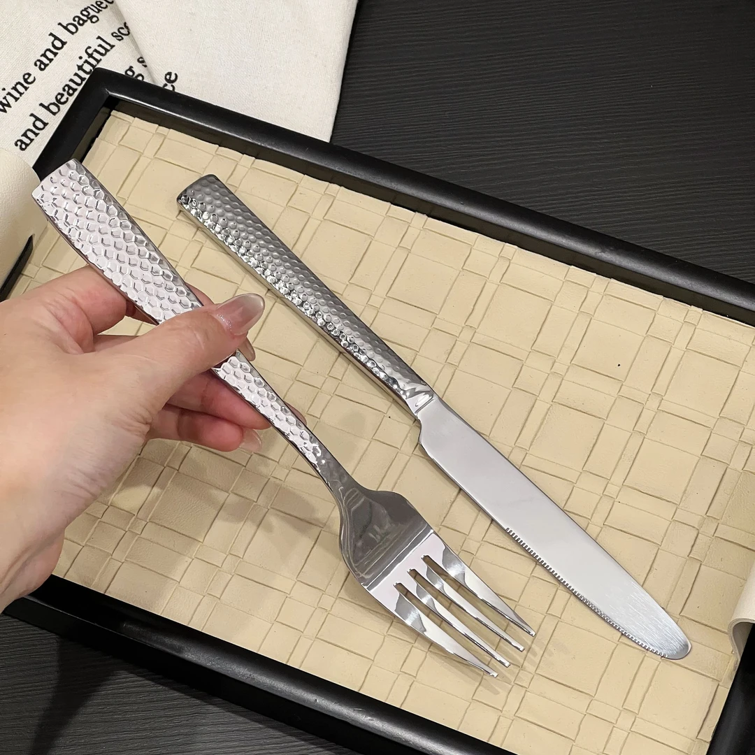 【两支装】锤点西餐牛排刀叉高端精致创意轻奢欧式网红ins家用厨房