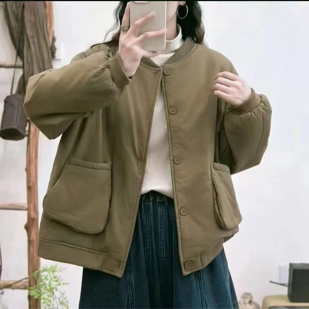 18714新款冬季加厚百搭简约棉服