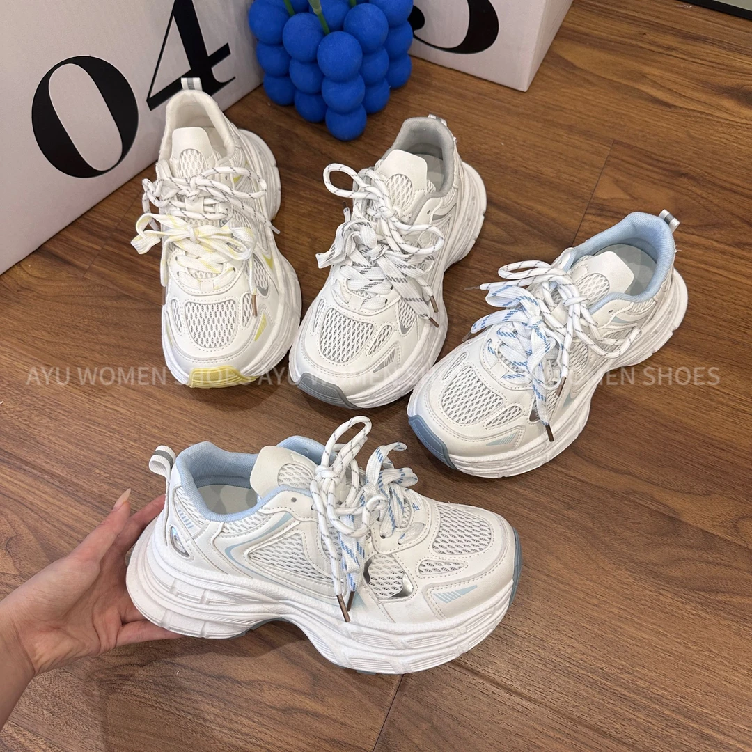 【AYU】2025春夏新款百搭透气清新跑步运动老爹鞋网红ins
