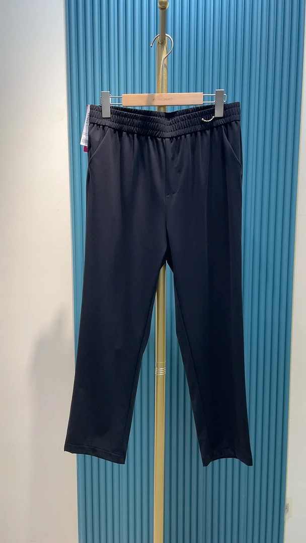 胖人坊/2025夏季新款时尚休闲高腰高弹显瘦舒适凉皮裤 01344