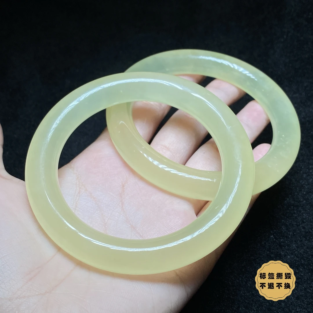 【小北珠宝】岫玉圆条手镯圈口52-63【多样性发一件】10-AH251X216