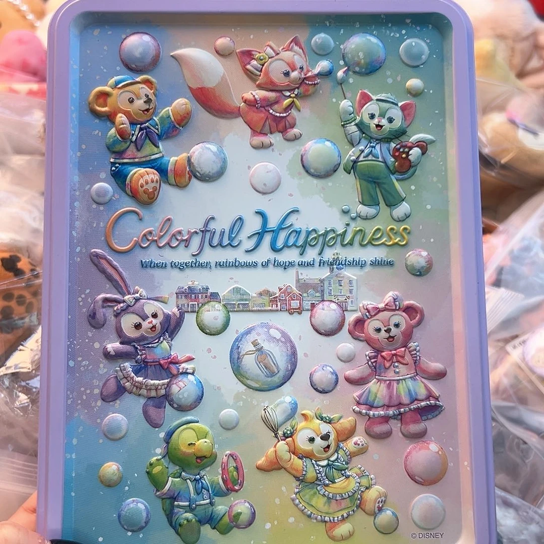 毛绒东迪二十周年曲奇饼干铁盒