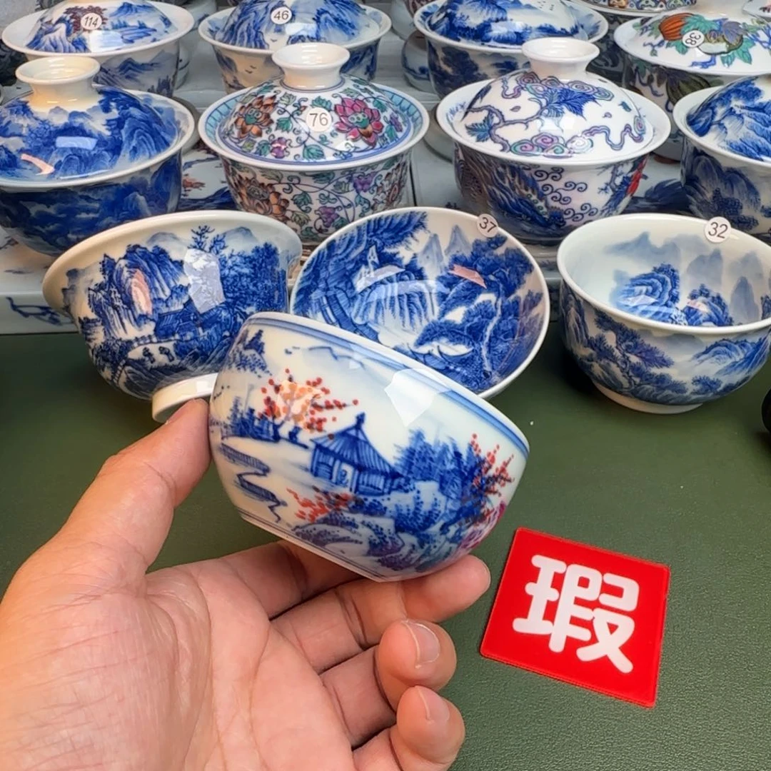 纯手工纯手绘茶具开片92