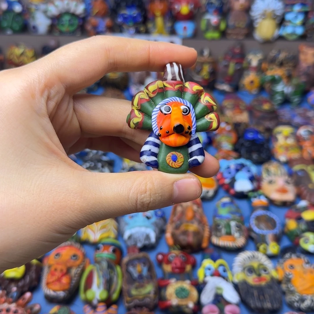 琉璃非金属玻璃颈饰狮子酋长