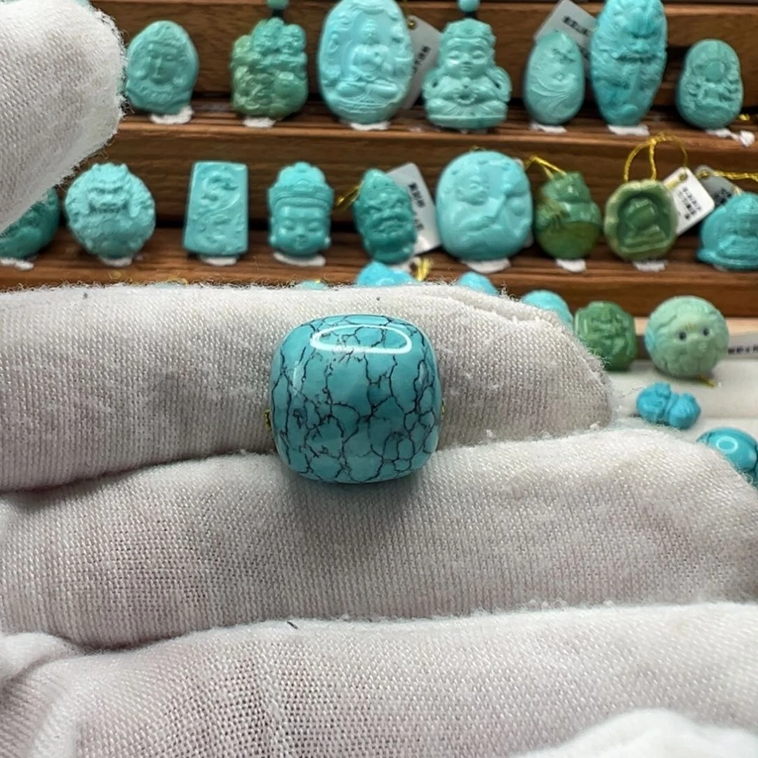 绿松石未镶嵌老型珠 14.4mm