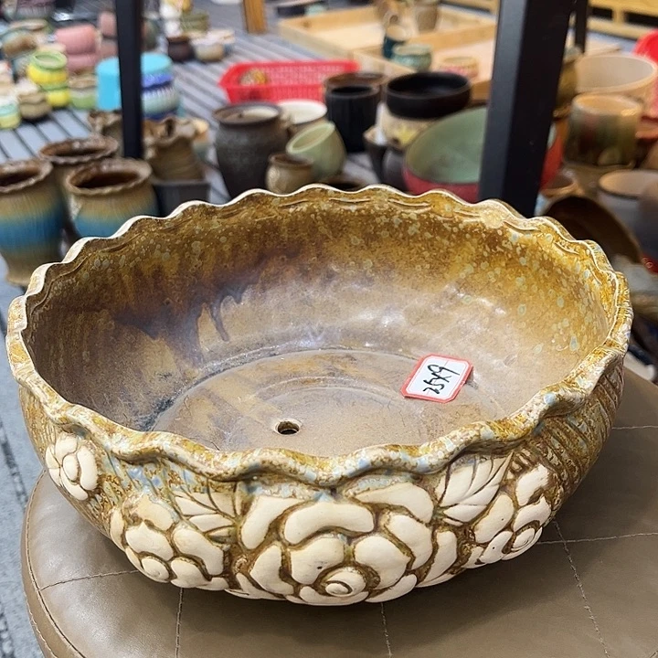 有孔，满10元发货多肉陶瓷花盆!