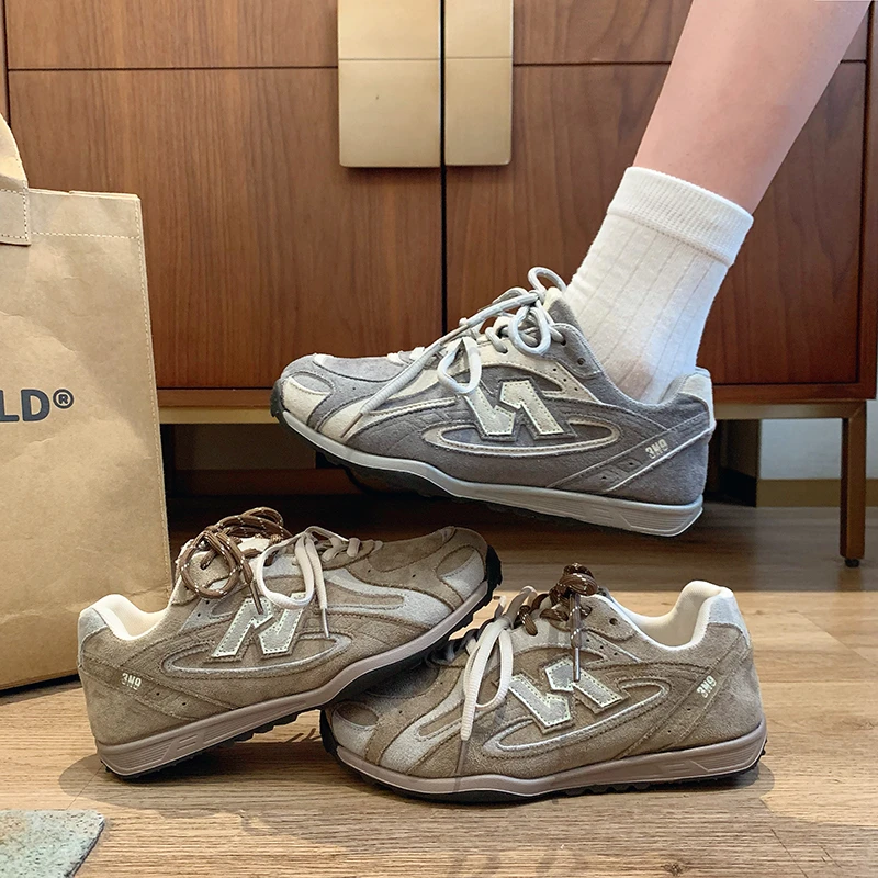 厚底运动休闲鞋学生透气百搭时尚老爹鞋浅口秋季软面运动休闲鞋女