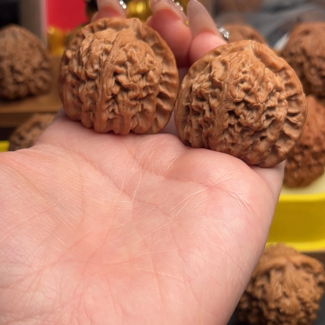 不***道把件文玩核桃白狮子40全