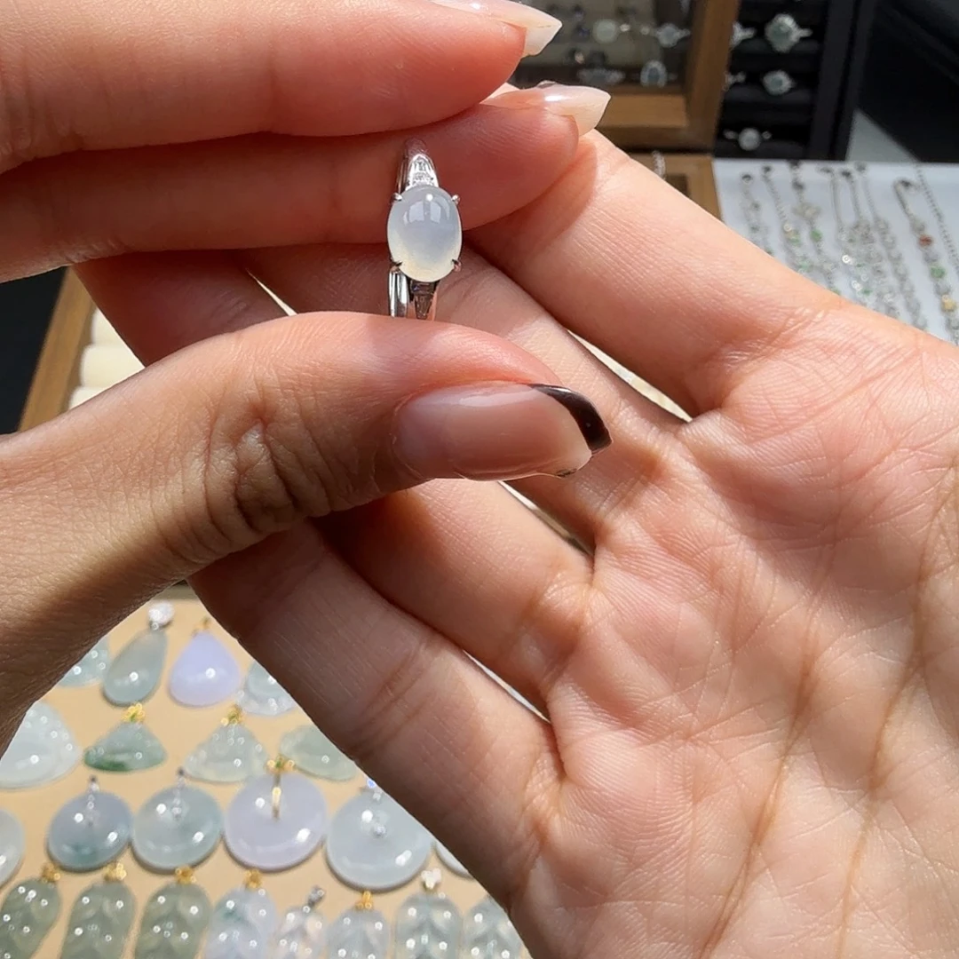 翡翠银S925镶嵌戒指