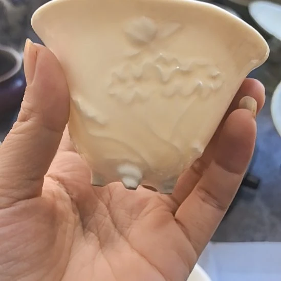 王***复琉璃手工艺品德化窑杯一个全品