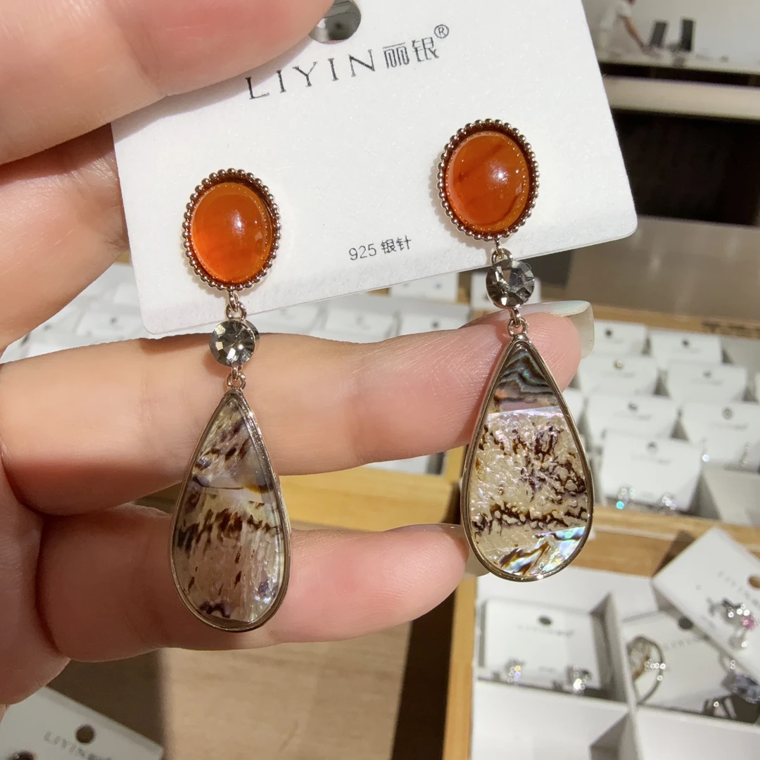 非金属仿珍珠耳饰 丽银精品耳饰B-385