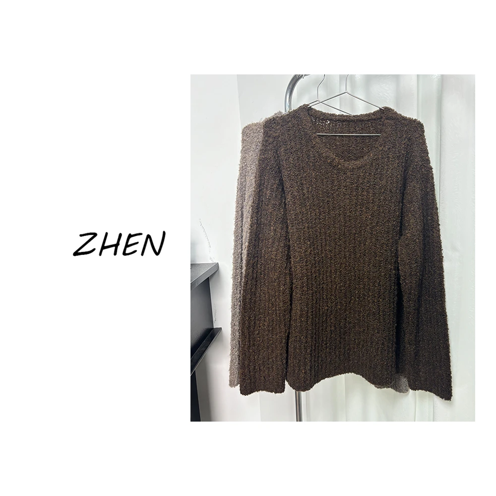 【ZHEN】K0783 2025新款时尚气质休闲百搭毛衣上衣女