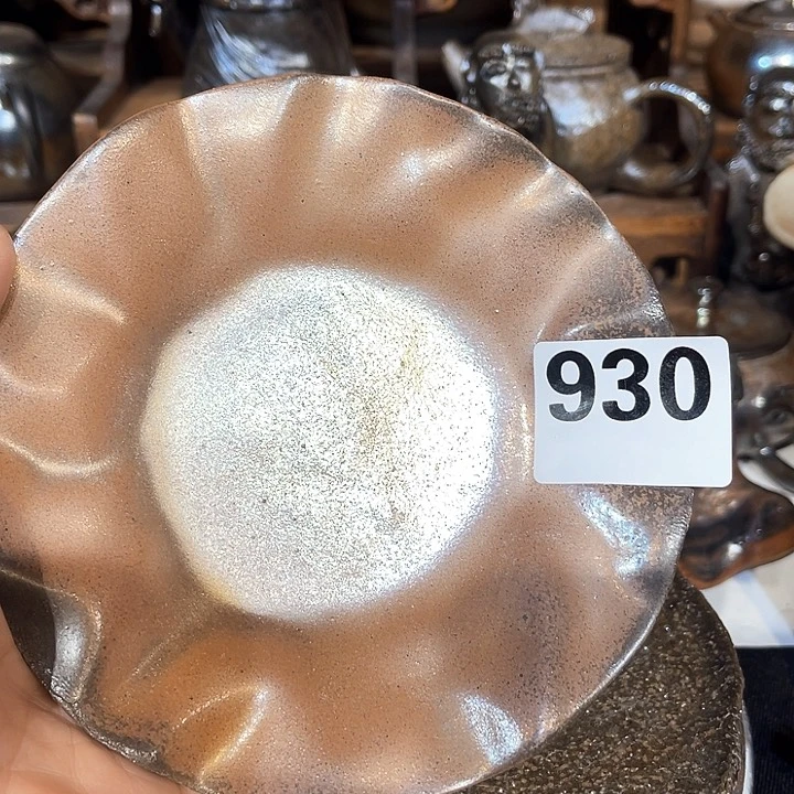 盘高温柴烧陶泥盘子