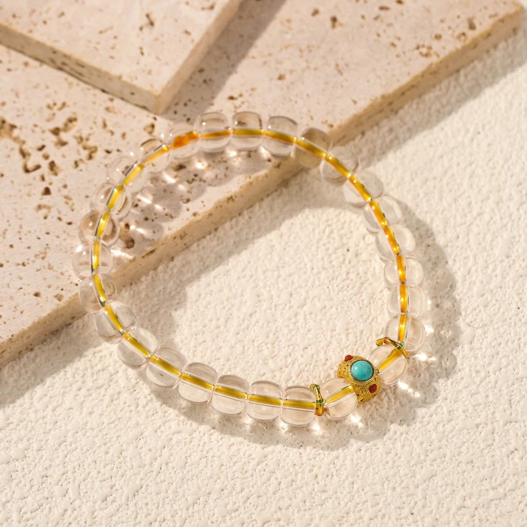 【髪迹】白水晶手串（天然珠宝多样性发其一）