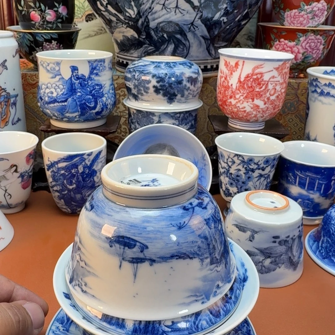 自****陶杯子景德镇全手工手绘陶瓷