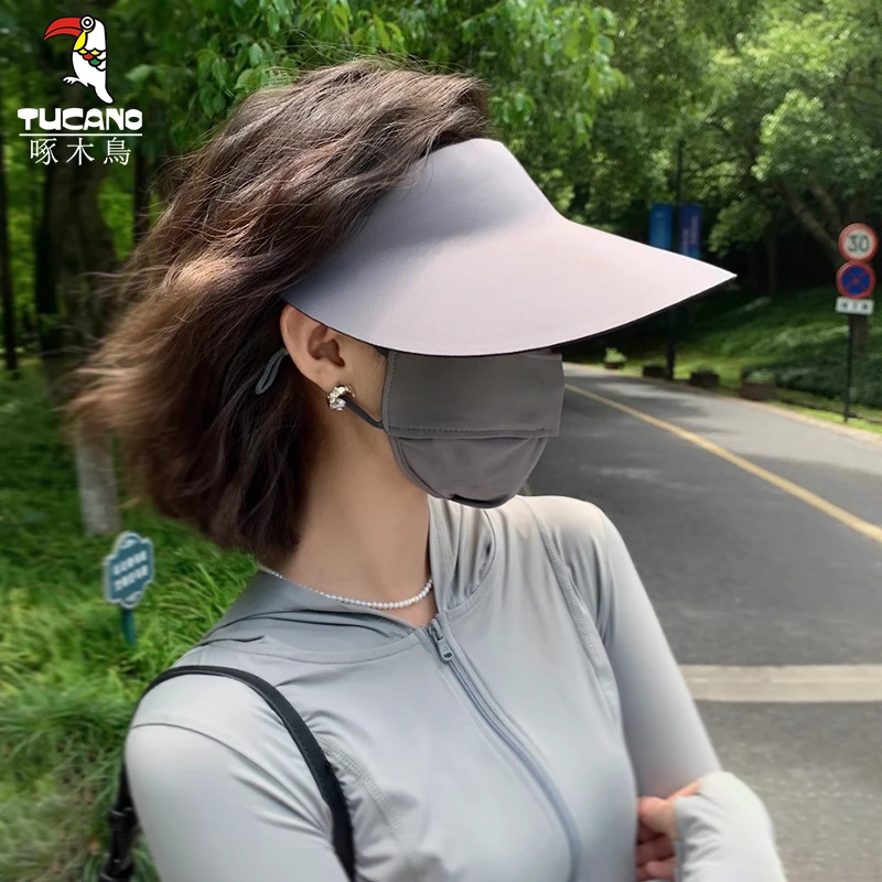 防晒帽子2025新款女士夏季防紫外线网红款无痕遮阳神器空顶太阳帽