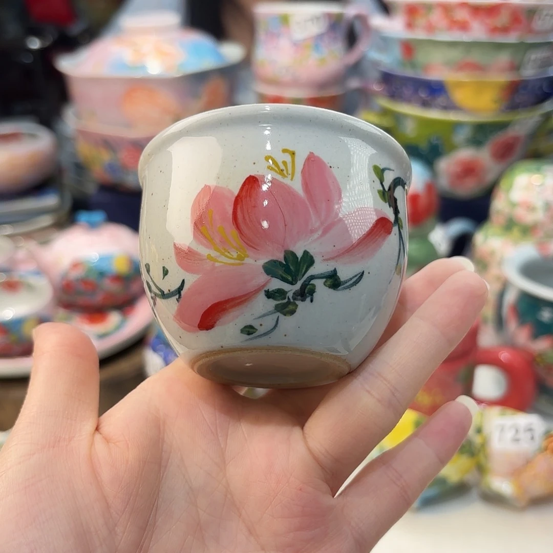 瓷片景德镇手绘高温釉下彩陶瓷茶具