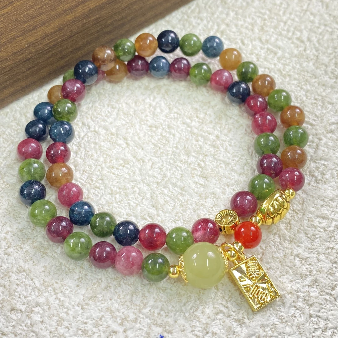 YHKINGS1437设计师款6m碧玺双圈简约多样性发其一不带礼盒