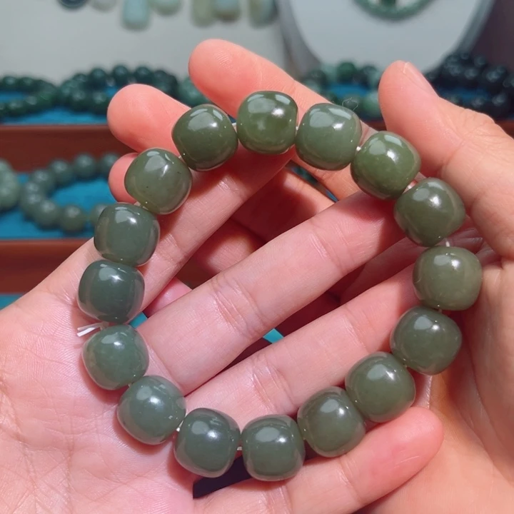 和田玉未镶嵌手链卡14