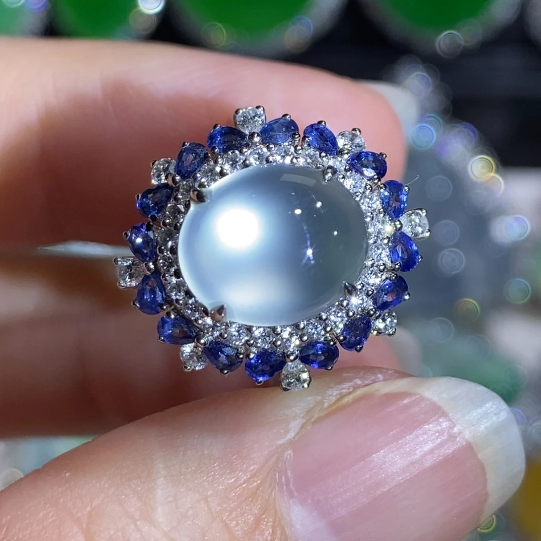 翡翠18K金镶嵌戒指戒指