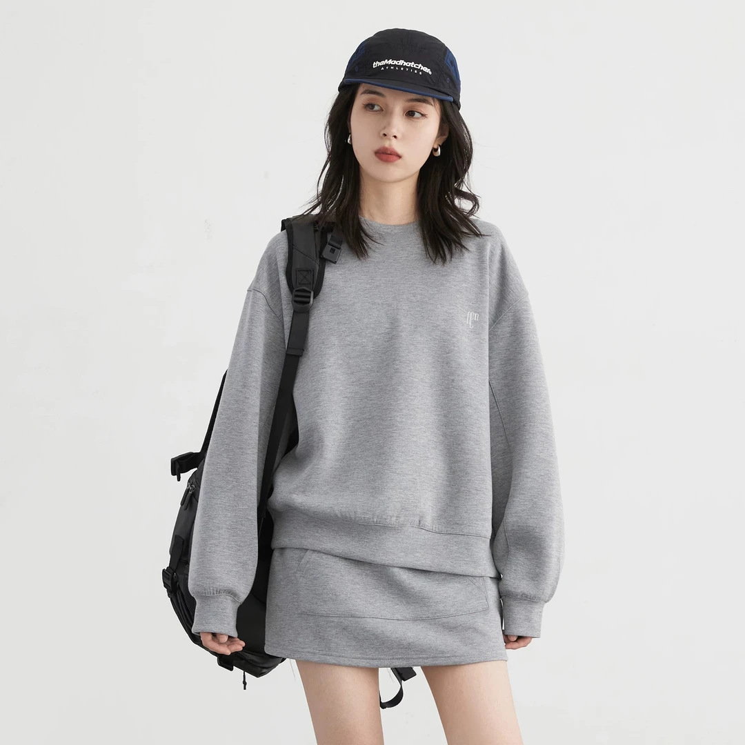 空气棉运动休闲套装女舒适圆领宽松长袖卫衣洋气卫裙两件套1089